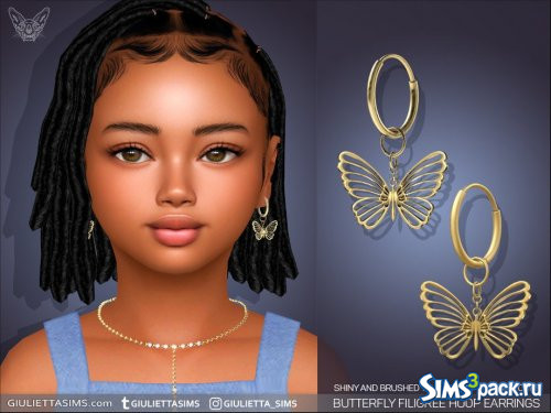 Серьги - кольца в виде бабочек от Feyona