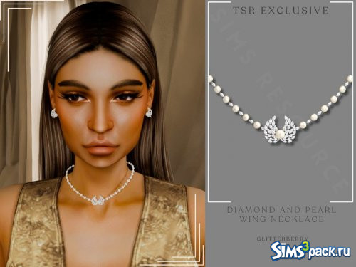 Колье с бриллиантами и жемчугом от Glitterberryfly