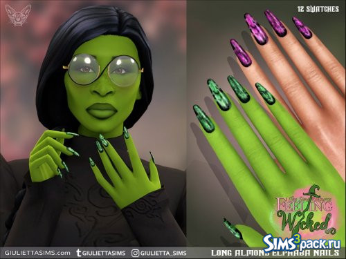 Длинные миндалевидные ногти от Feyona