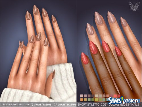 Короткие ногти на шпильке в нежных тонах от Feyona