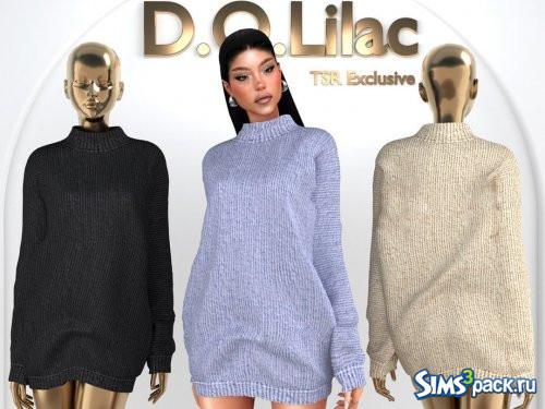 Мини - платье из вязаного свитера от D.O.Lilac