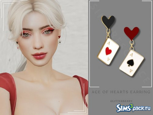 Серьги " Туз червей " от Glitterberryfly