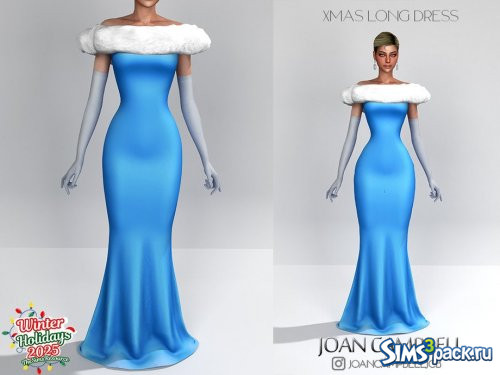 Длинное платье с мехом от Joan Campbell Beauty