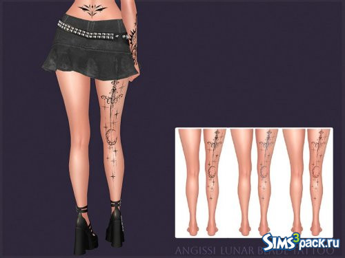 Татуировка с лунным лезвием от ANGISSI