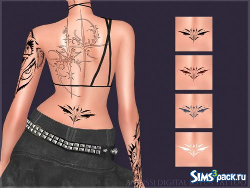 Цифровая татуировка лотоса от ANGISSI