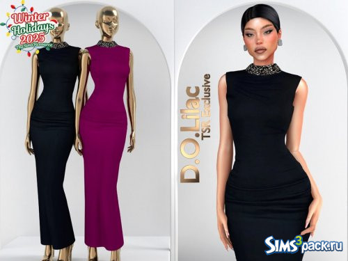 Платье макси с вышивкой от D.O.Lilac