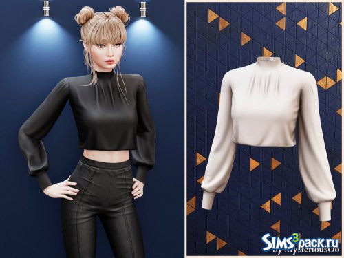 Укороченная блузка с высоким воротом от MysteriousOo