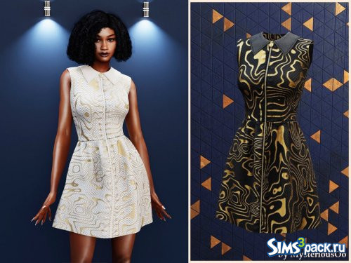 Платье на молнии с абстрактным воротником от MysteriousOo