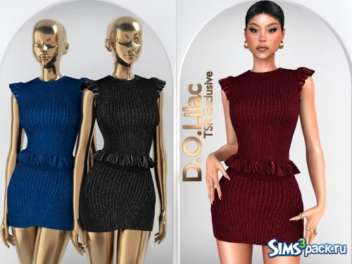 Блестящий вязаный гламурный комплект от D.O.Lilac