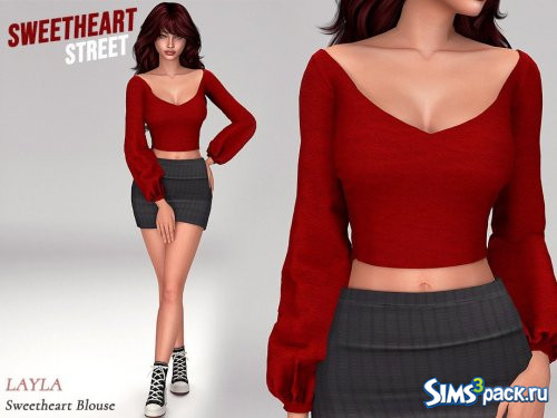 Блузка с длинным рукавом от Layla