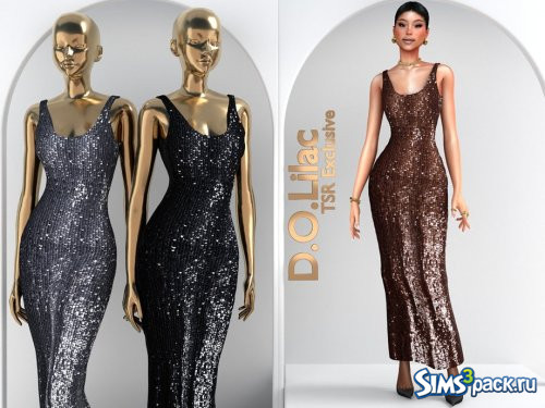 Платье - макси с пайетками от D.O.Lilac