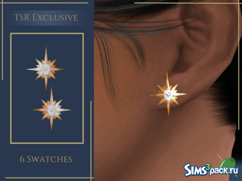 Серьги - гвоздики в форме звезды от Pitted0live