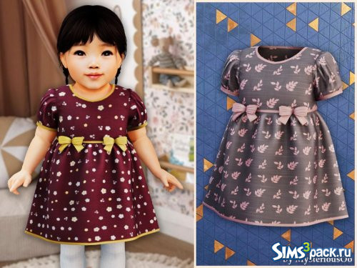 Детское платье с цветочным бантом на талии от MysteriousOo