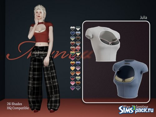 Кроп - топ с открытой передней частью от MissValentine142