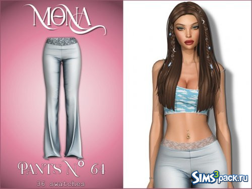 Брюки с кружевом от Mona